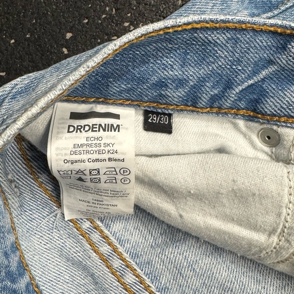 High Rise Distressed Blue Jeans - Picture 3 of 3